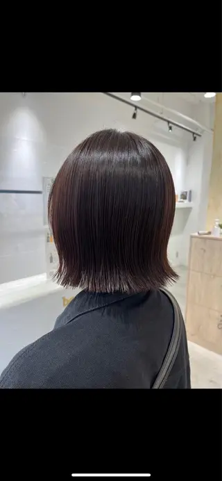 ショート カラー ボブ/美髪矯正 /佐藤　奈巳のヘアスタイル