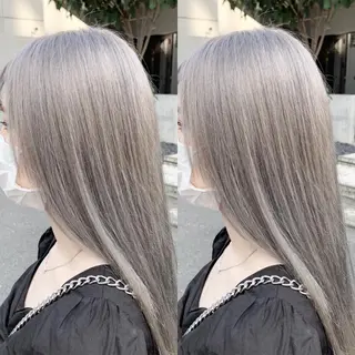 ロング カラー ヘアアレンジ ハイトーン/美髪矯正 🍃大江拓実のヘアスタイル