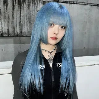 ロング カラー ハイトーン/ウルフ /エクステ/ましろのヘアスタイル