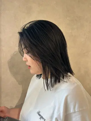 ミディアム カラー ayano/パーマ/ 暖色カラーのヘアスタイル