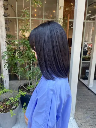 ミディアム カラー 鈴木 奈波のヘアスタイル