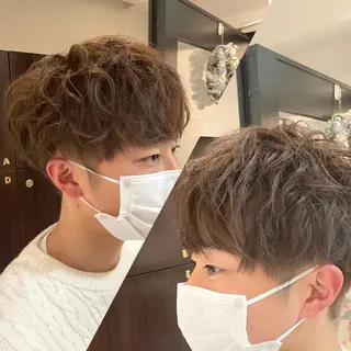 カラー パーマ メンズ HARUKI MINATO Japan SENDAI所属・🌈【透明感・韓国 ヘア】がっきー🌈のヘアスタイル
