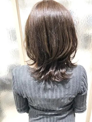 ミディアム カラー パーマ 艶髪/韓国レイヤー イノウエヒロキのヘアスタイル