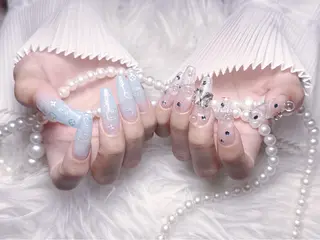 ネイル ☁️Minmin Tsuki💙🩵のネイルデザイン