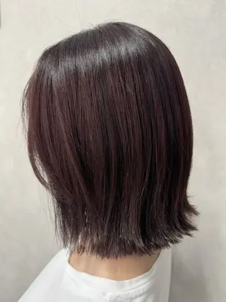 ミディアム カラー 韓国レイヤーカット/ くすみカラー/モモのヘアスタイル