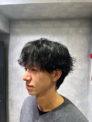 ショート パーマ メンズ 筋肉美容師 TETSUのヘアスタイル