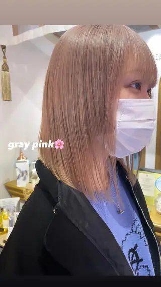 ショート カラー 顔周り/ブリーチなし /縮毛矯正🫧伊勢のヘアスタイル