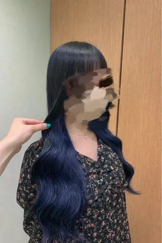 ロング カラー 横浜/デザインカラー 個性派ヘアメ/まこのヘアスタイル