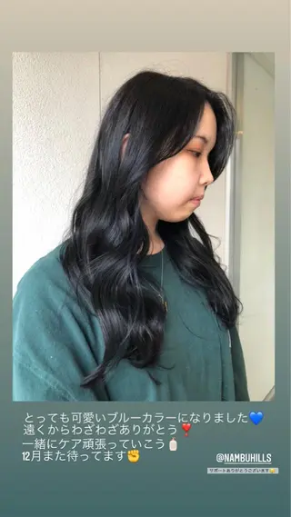 ロング カラー 中本 日葵梨のヘアスタイル