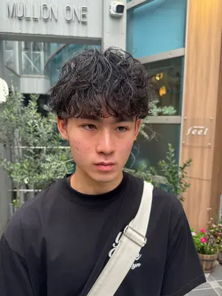 ショート パーマ メンズ 🔆ボブパーマ🔆 とやましゅうとのヘアスタイル