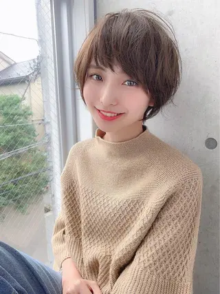 ショート ブリーチ✖️ 縮毛LANDのヘアスタイル