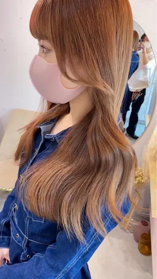 セミロング カラー 新宿/韓国風レイヤー 髪質改善/渋谷直樹のヘアスタイル