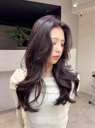 ロング カラー ヘアアレンジ hao 髪質改善/トリートメント/レイヤーカット【ハオ】所属・Ayaka /透明感 カラー🎀モデル募集のヘアスタイル