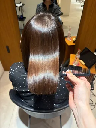 ロング パーマ 酸性ストレート/ yukinaのヘアスタイル