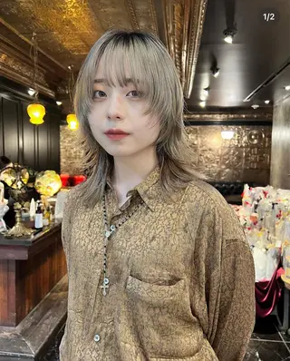 ミディアム カラー haco＋所属・圧倒的デザイン力 店長🎨RENAのヘアスタイル