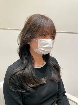 セミロング 透明感カラー/似合わ せ前髪/柴田礼空のヘアスタイル