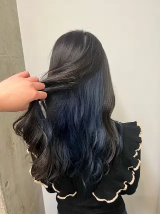 セミロング 土田かほ/本日🈳 透明感カラー🍃のヘアスタイル