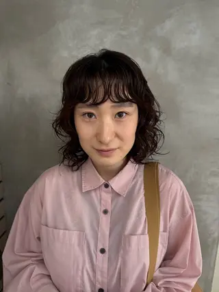 ミディアム パーマ mizu🐾 hair braceのヘアスタイル