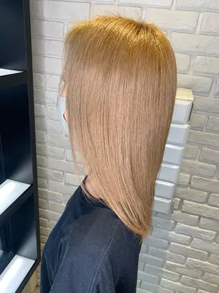 ミディアム 髪質改善/縮毛矯正 艶カラー/珠聡のヘアスタイル