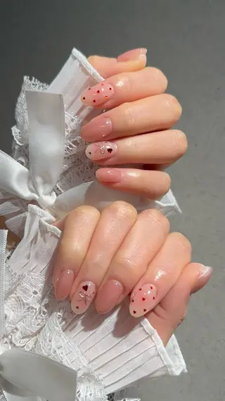 ネイル I-nailロング /ワンホン/キラキラのネイルデザイン