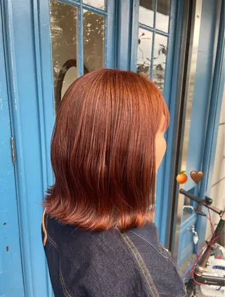 ミディアム ハイトーン/透明感 カラー/下出有沙のヘアスタイル