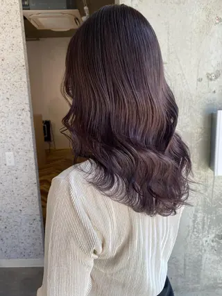 セミロング カラー ヘアアレンジ lani 天神大名/ブリーチのヘアスタイル