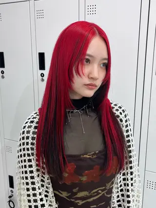 ロング カラー ヘアアレンジ 𝐠𝐢𝐫𝐥𝐲 𝐦𝐨𝐝𝐞🖤のヘアスタイル