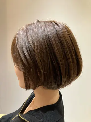 ショート カラー 脱白髪染め/大人ハイ ライト/田中佑季のヘアスタイル