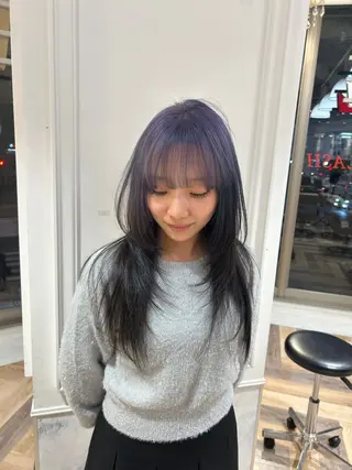 ロング ヘアーメイクウィル野田阪神店所属・Yuu/レイヤー/ ハイライト/髪質改善のヘアスタイル