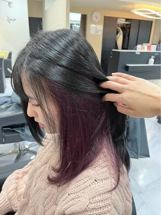 セミロング カラー 🐥くまがい💛 ダブルカラー／パーマのヘアスタイル