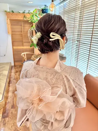 セミロング ヘアアレンジ bright所属・miku ヘアセット/着付けのヘアスタイル