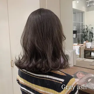 ミディアム カラー 【完全個室】髪質改善 暖色カラー/山崎唯奈のヘアスタイル