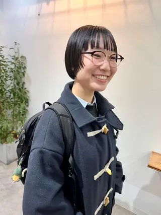 ショート パーマ/透明感カラー /ボブ/吉田一生のヘアスタイル