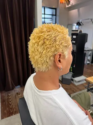 ショート カラー パーマ 💈メンズ特化💈 TASUKUのヘアスタイル