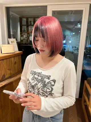 ミディアム カラー KNACK 天王寺美容室のヘアスタイル