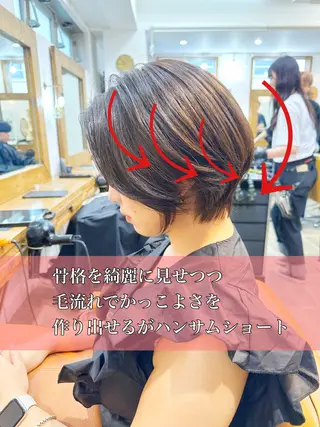 ショート newline銀座所属・👑銀座ショート/ 絶壁補正/金子涼👑のヘアスタイル