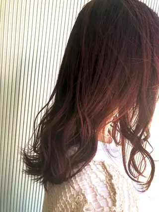 ミディアム カラー 🍀富久 永梨🧸のヘアスタイル