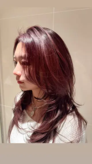 カラー 🌱艶髪ストレート✨ 🦖せりか🦖のヘアスタイル