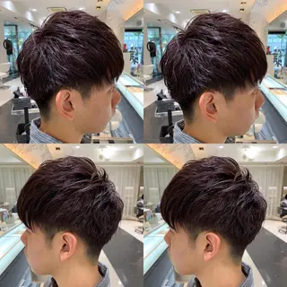 ショート カラー メンズ 赤み消しカラー /透明感カラー 上長のヘアスタイル