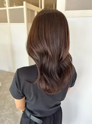 セミロング カラー 堀越 エリのヘアスタイル