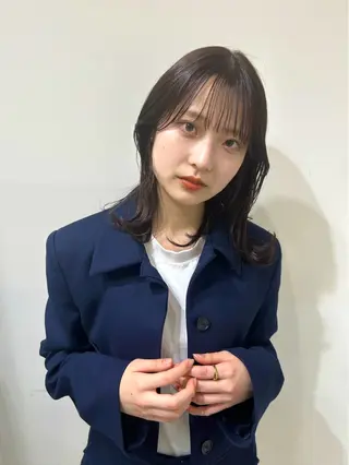 ミディアム カラー 🫧透明感カラー/ 青山瑞季🫧のヘアスタイル