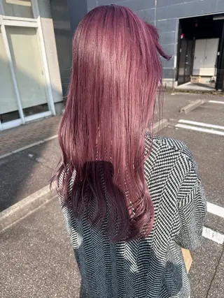 ロング カラー ヘアアレンジ 💘韓国カラー💘 クルミのヘアスタイル