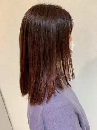 セミロング カラー 💎髪質改善/縮毛 💎メンズカット石尾のヘアスタイル