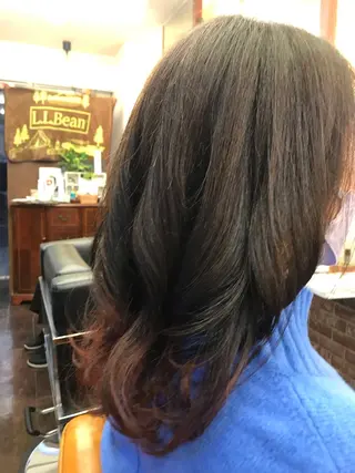 セミロング カラー 桧山 真のヘアスタイル