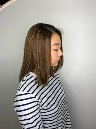 ミディアム 【清瀬】パサツキ 広がり改善川合剛史のヘアスタイル