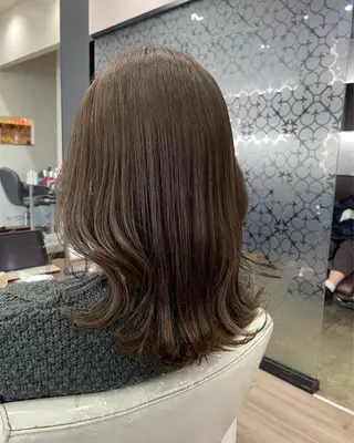 ミディアム カラー たなか りなのヘアスタイル