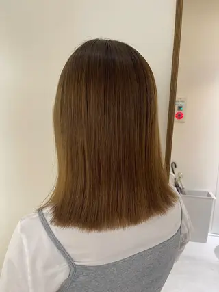 ミディアム パーマ 蜂須賀🐝縮毛矯正 ストレートパーマのヘアスタイル