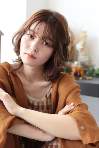 セミロング レイヤー/似合わせ /もえ🍊のヘアスタイル