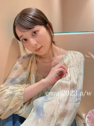 セミロング カラー ヘアアレンジ 長井 徹行のヘアスタイル