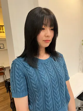 ミディアム カラー ヘアアレンジ 無料カットモデル‪✨ ✂️Nanami🌷のヘアスタイル